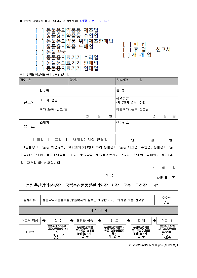동물용의약품등 제조업