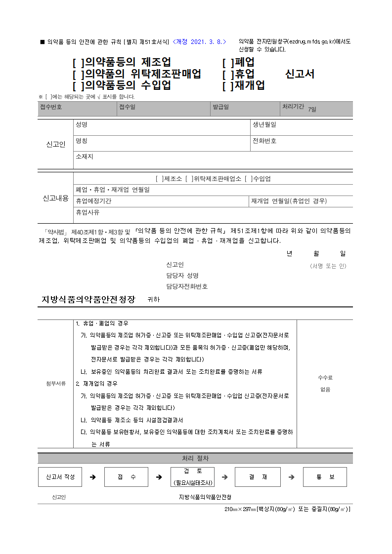 의약품등의 수입업
