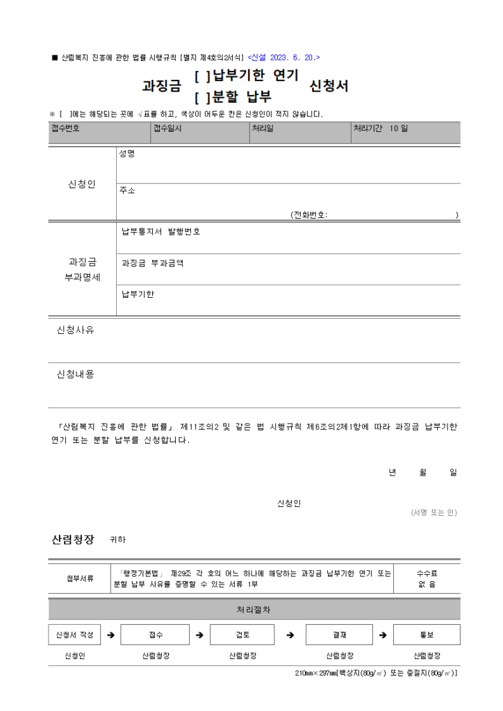 과징금
산림복지